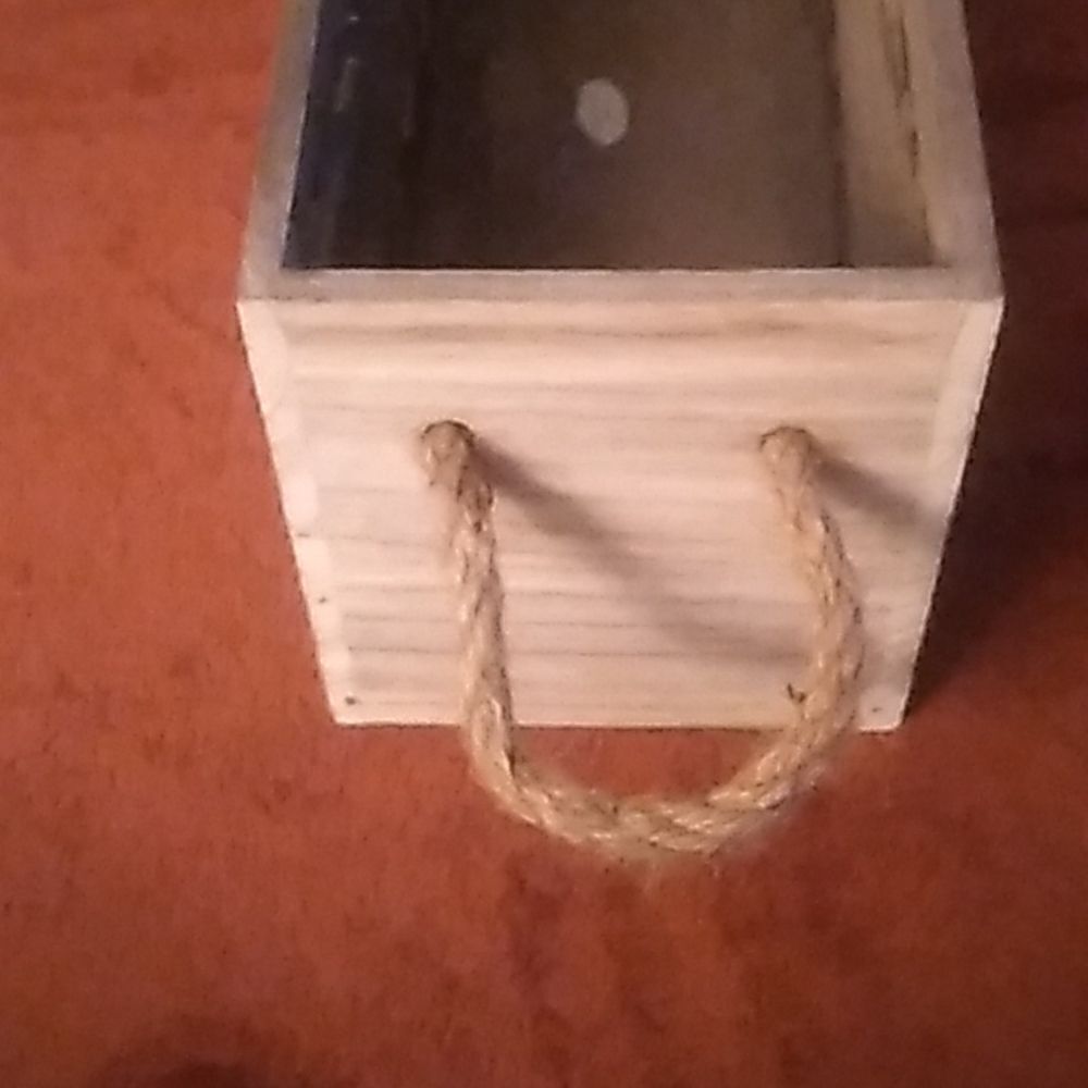 Wooden Box with Handles - Picture 2 of 6